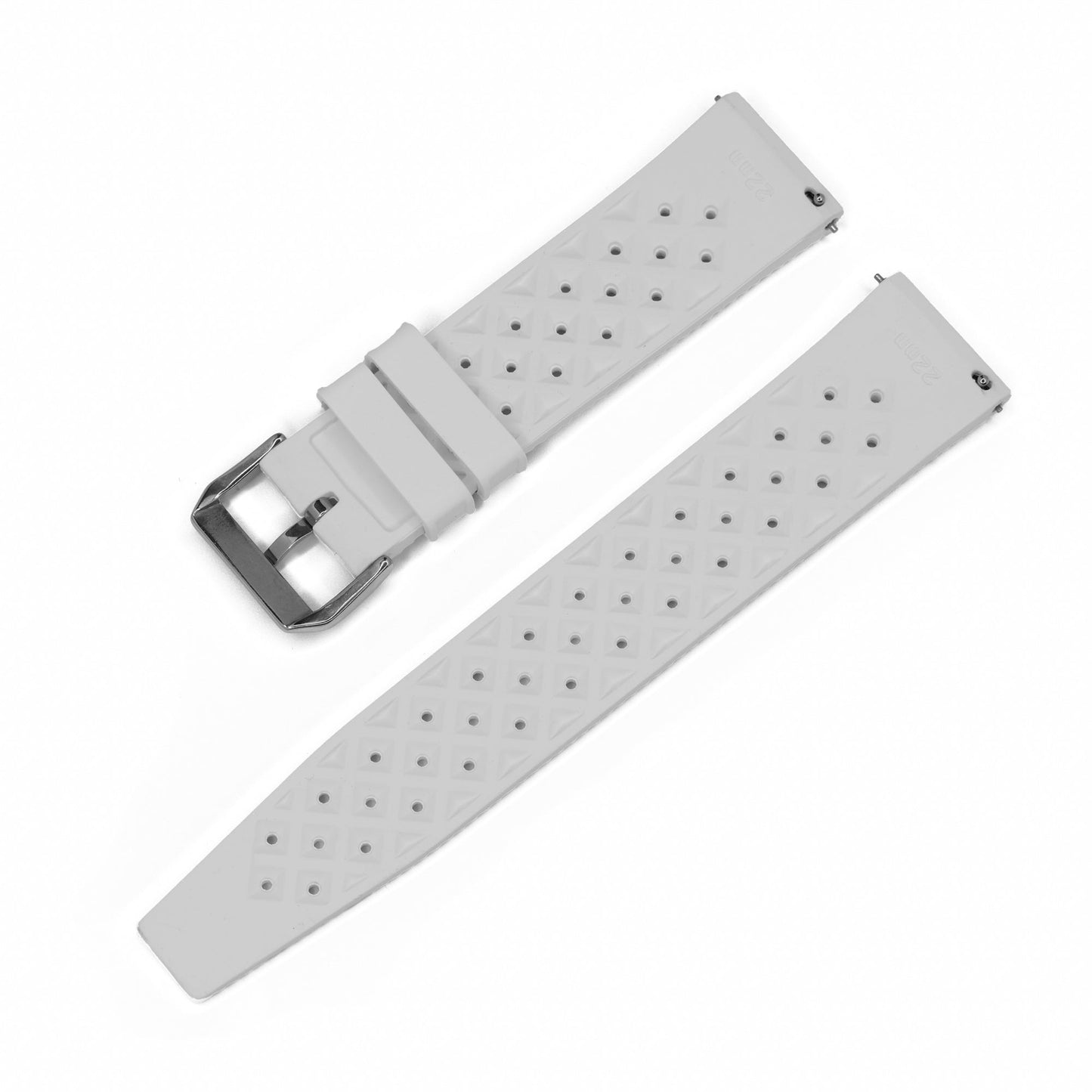 Bracelet Tropic Universel en Caoutchouc FKM Blanc Braxen