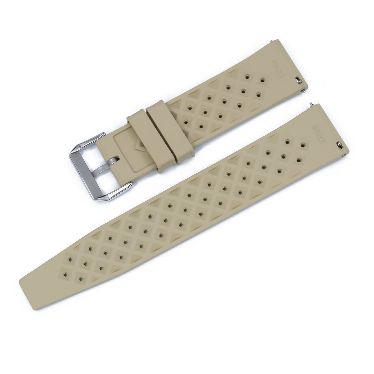 Bracelet Tropic Universel en Caoutchouc FKM Beige Braxen