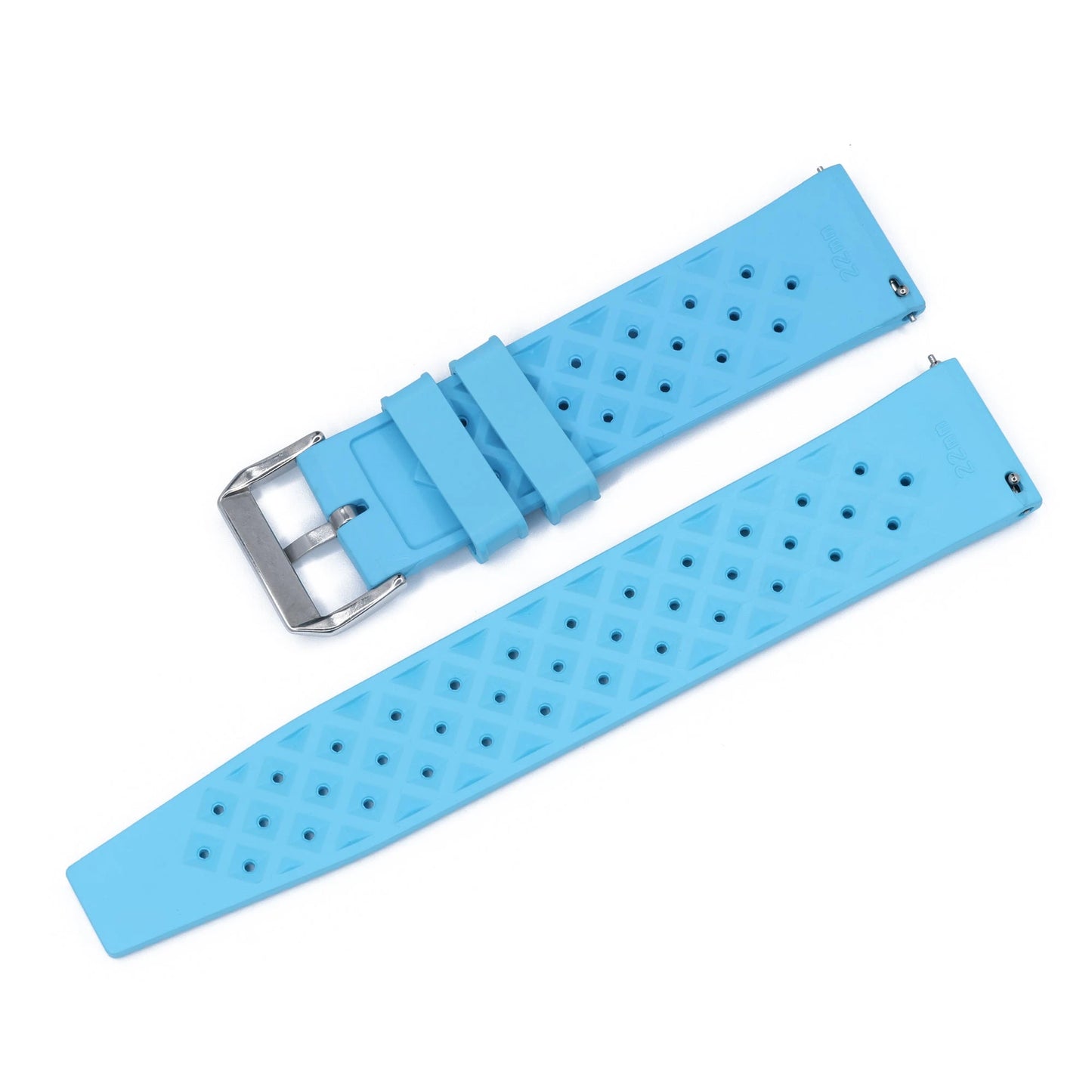 Bracelet Tropic Universel en Caoutchouc FKM Bleu clair Braxen