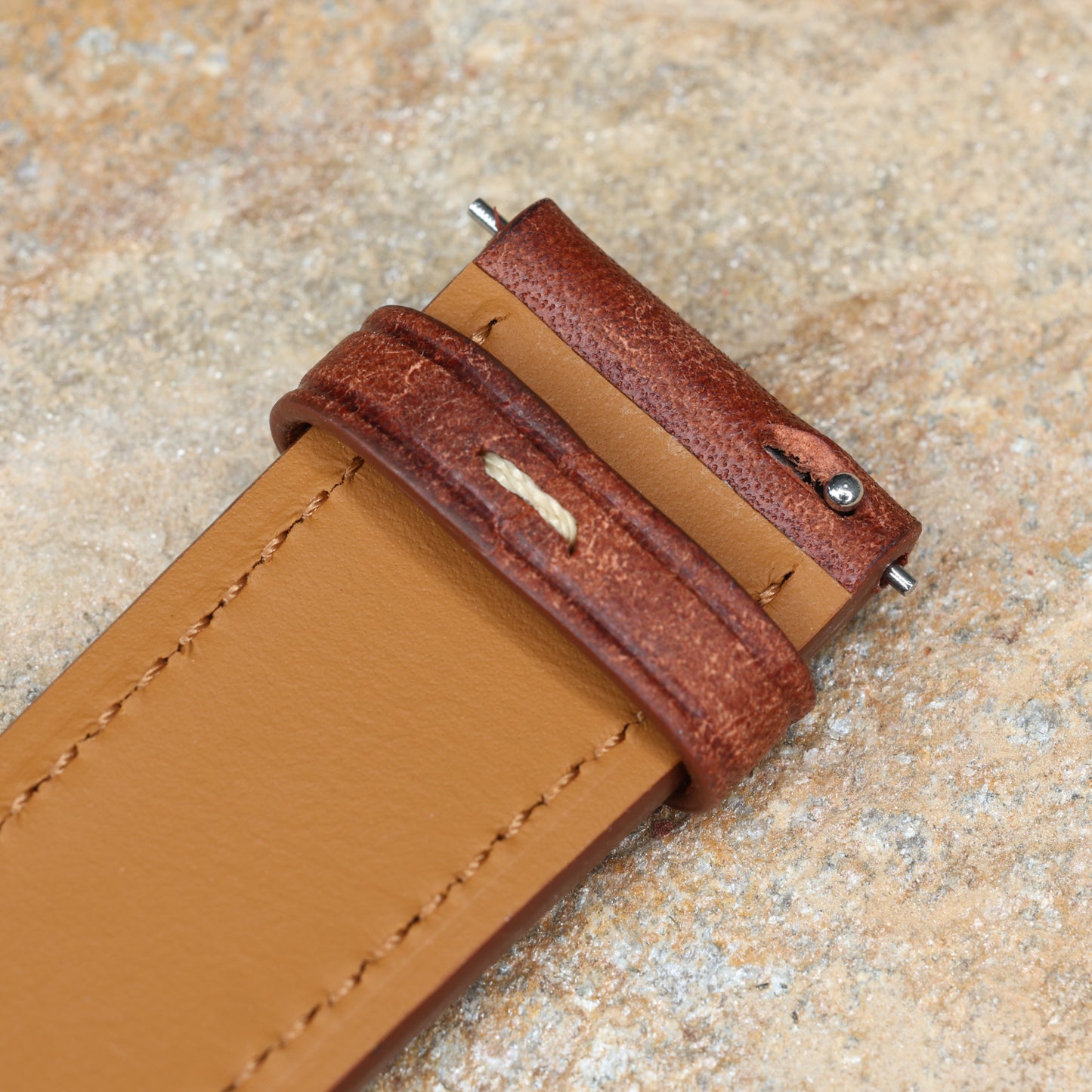 Bracelet Montre Cuir Vintage Pueblo Italien Marron