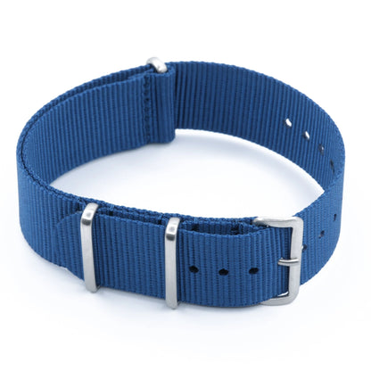 Bracelet nylon NATO Bleu (Boucle Acier) Braxen