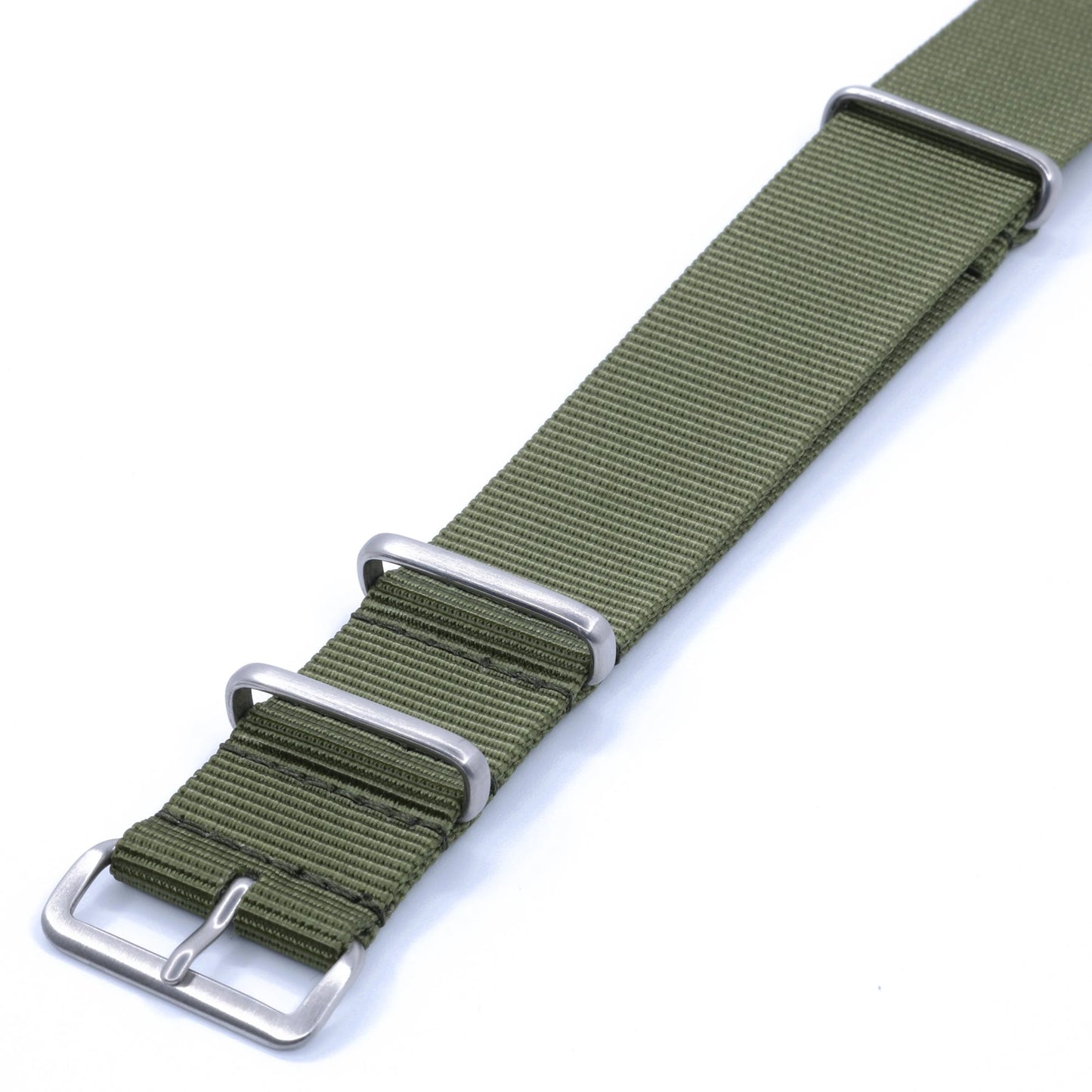 Bracelet nylon NATO Vert Kaki (Boucle Acier) Braxen