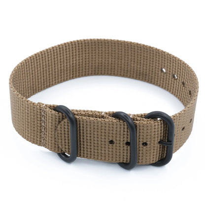 Bracelet nylon ZULU Sable (Boucles Noires) Braxen