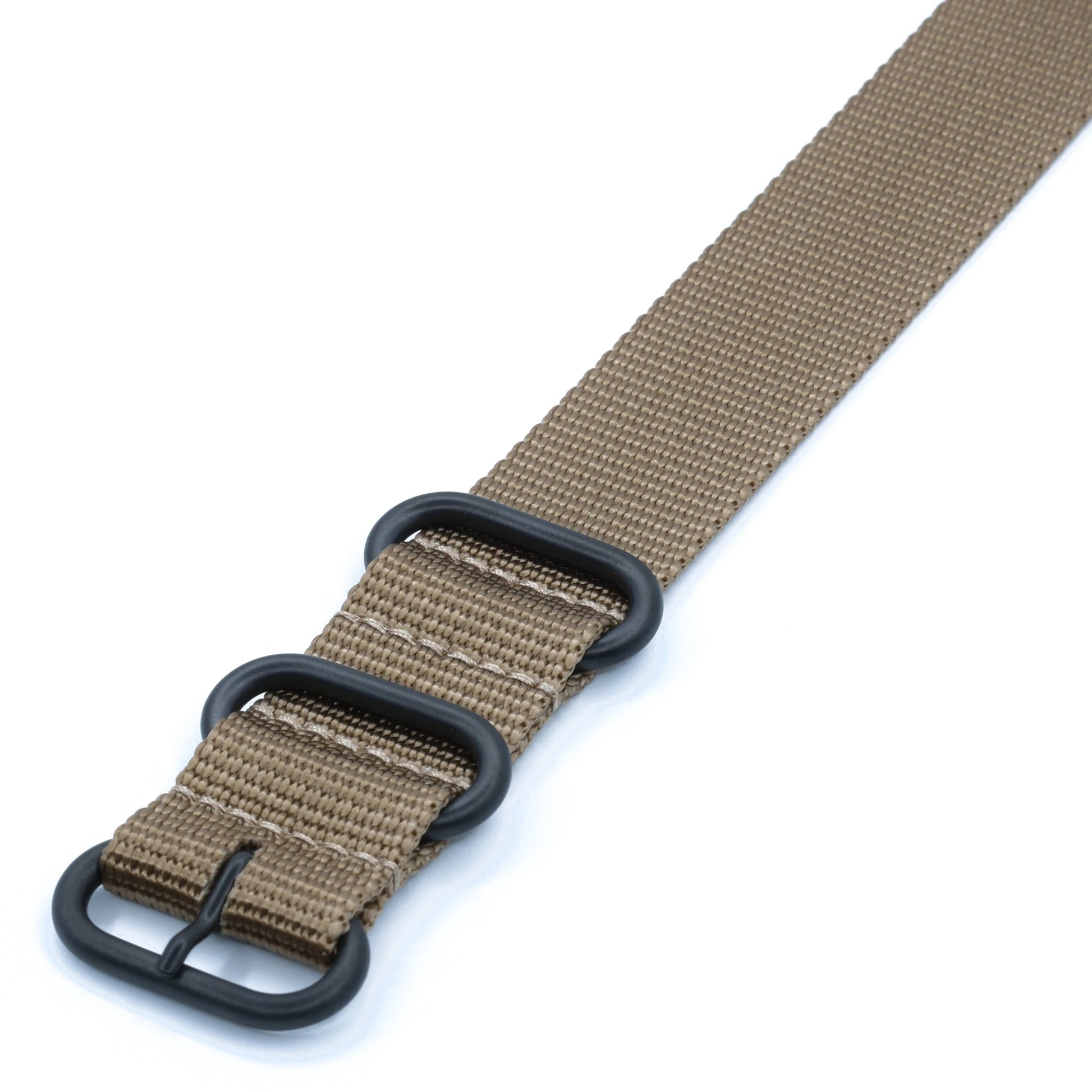 Bracelet nylon ZULU Sable (Boucles Noires) Braxen