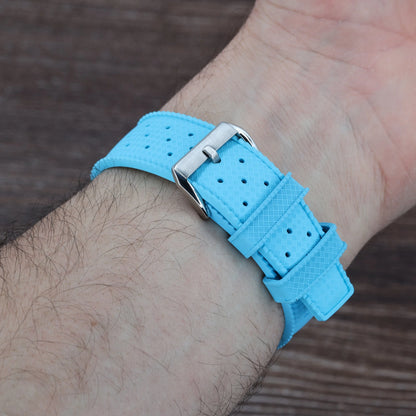 Bracelet Tropic Universel en Caoutchouc FKM Bleu clair Braxen