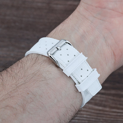 Bracelet Tropic Universel en Caoutchouc FKM Blanc Braxen