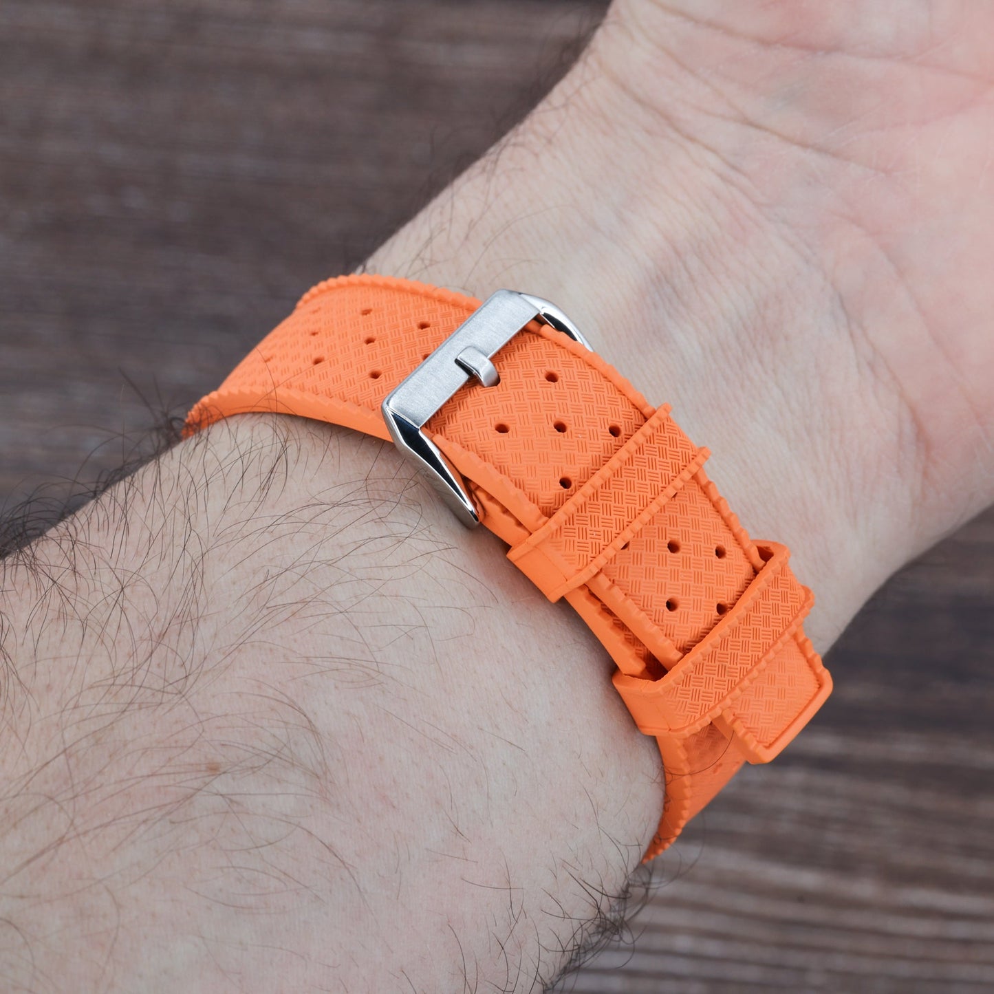 Bracelet Tropic Universel en Caoutchouc FKM Orange Braxen