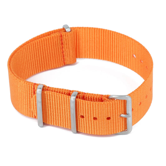 Bracelet nylon NATO Orange (Boucle Acier) Braxen