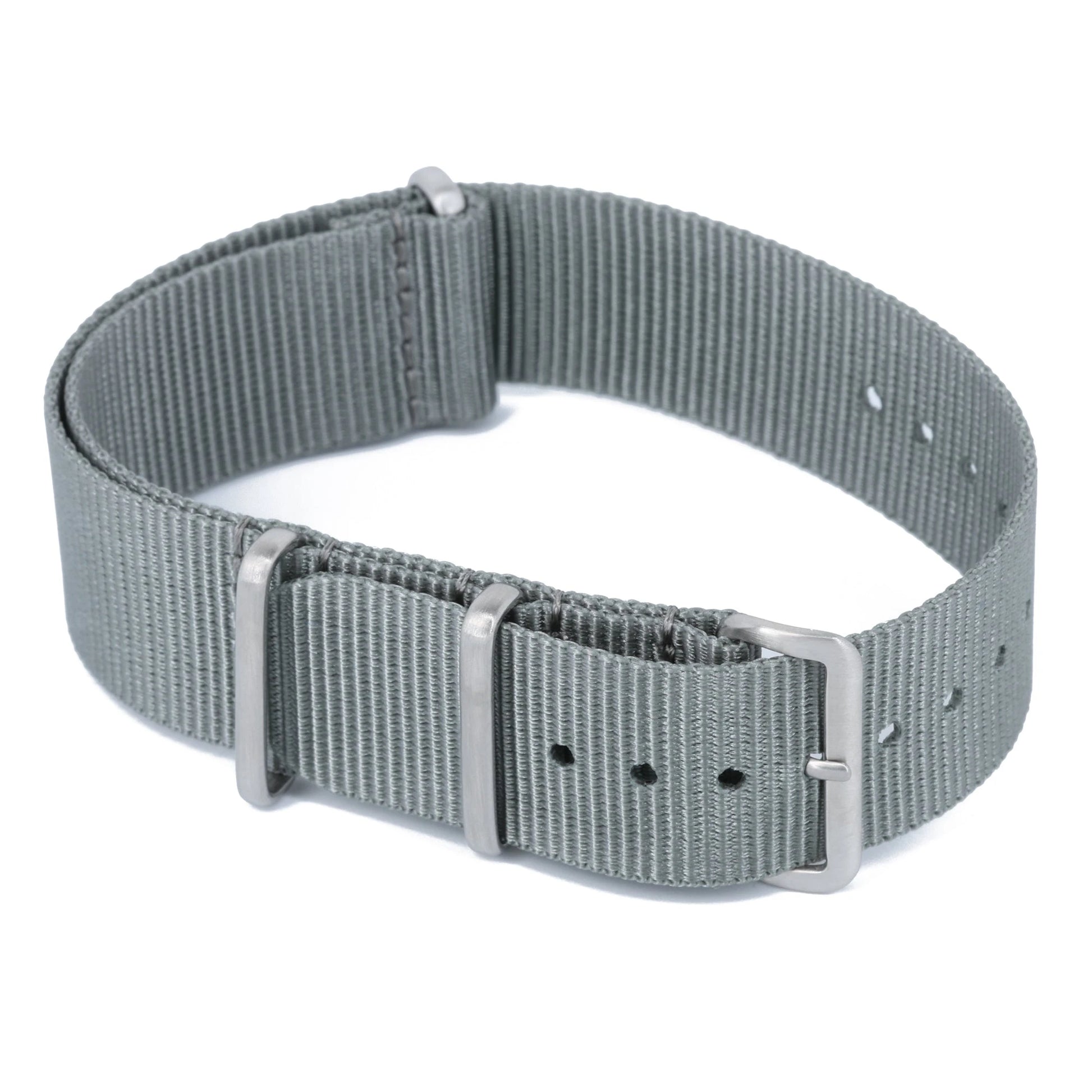 Bracelet nylon NATO Gris (Boucle Acier) Braxen