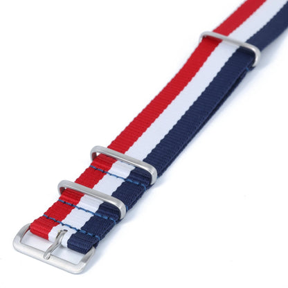 Bracelet nylon NATO Drapeau France (Boucle Acier) Braxen