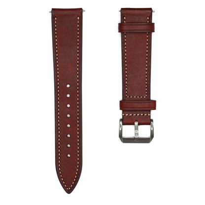 Bracelet Montre Cuir Vintage Pueblo Italien Marron Foncé
