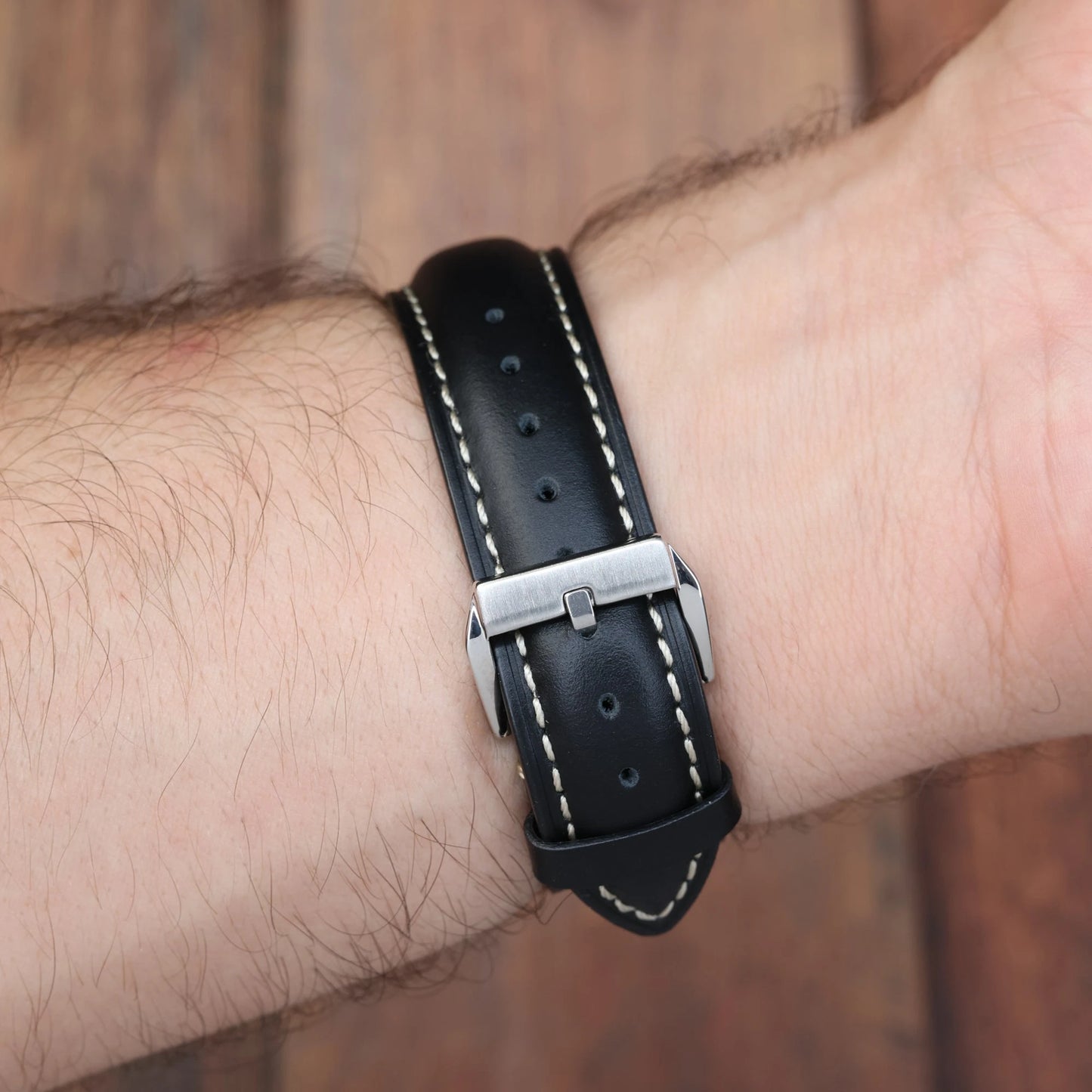 Bracelet Montre Cuir Tradition Noir Braxen