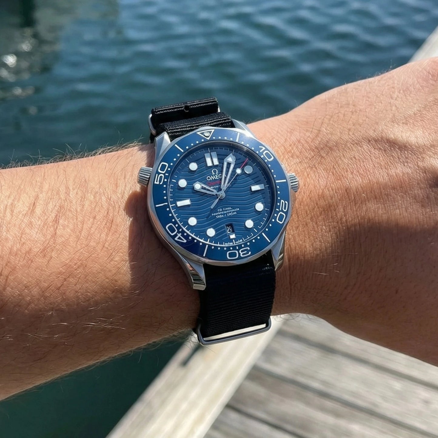 Bracelet nylon NATO Noir (Boucle Acier) Braxen