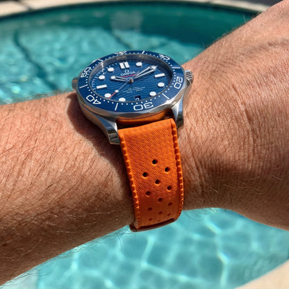 Bracelet Tropic Universel en Caoutchouc FKM Orange Braxen