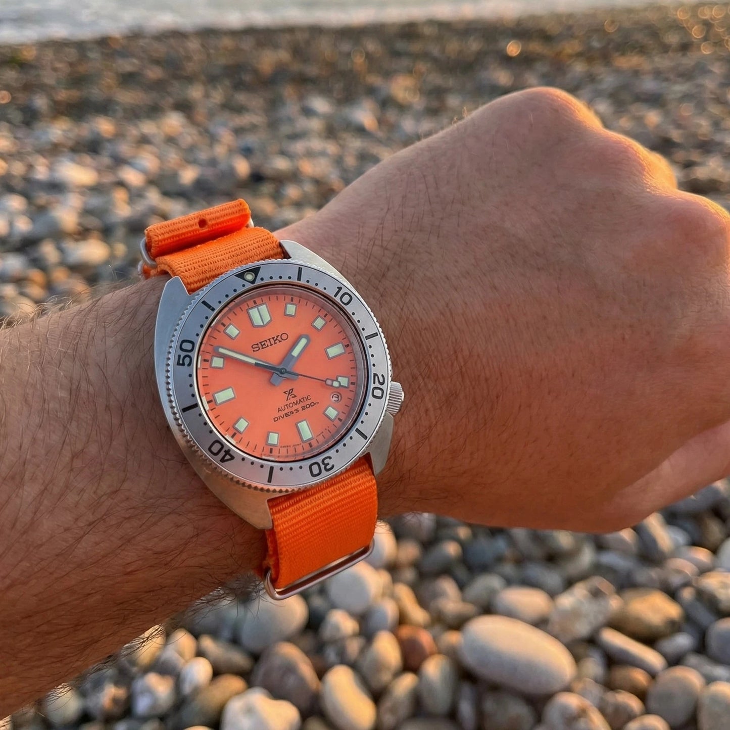 Bracelet nylon NATO Orange (Boucle Acier) Braxen