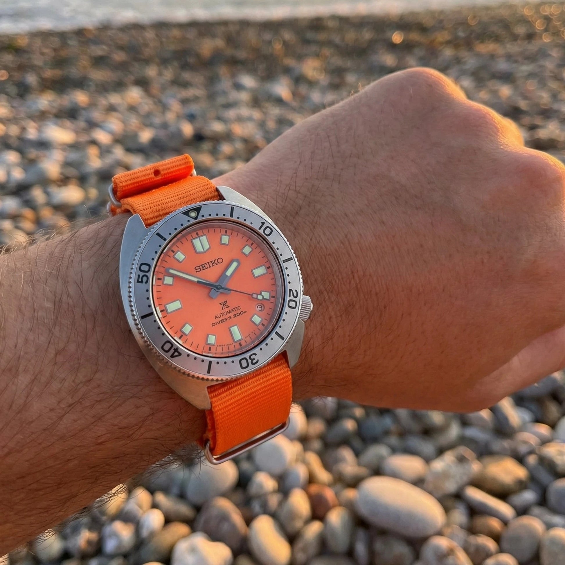 Bracelet nylon NATO Orange (Boucle Acier) Braxen