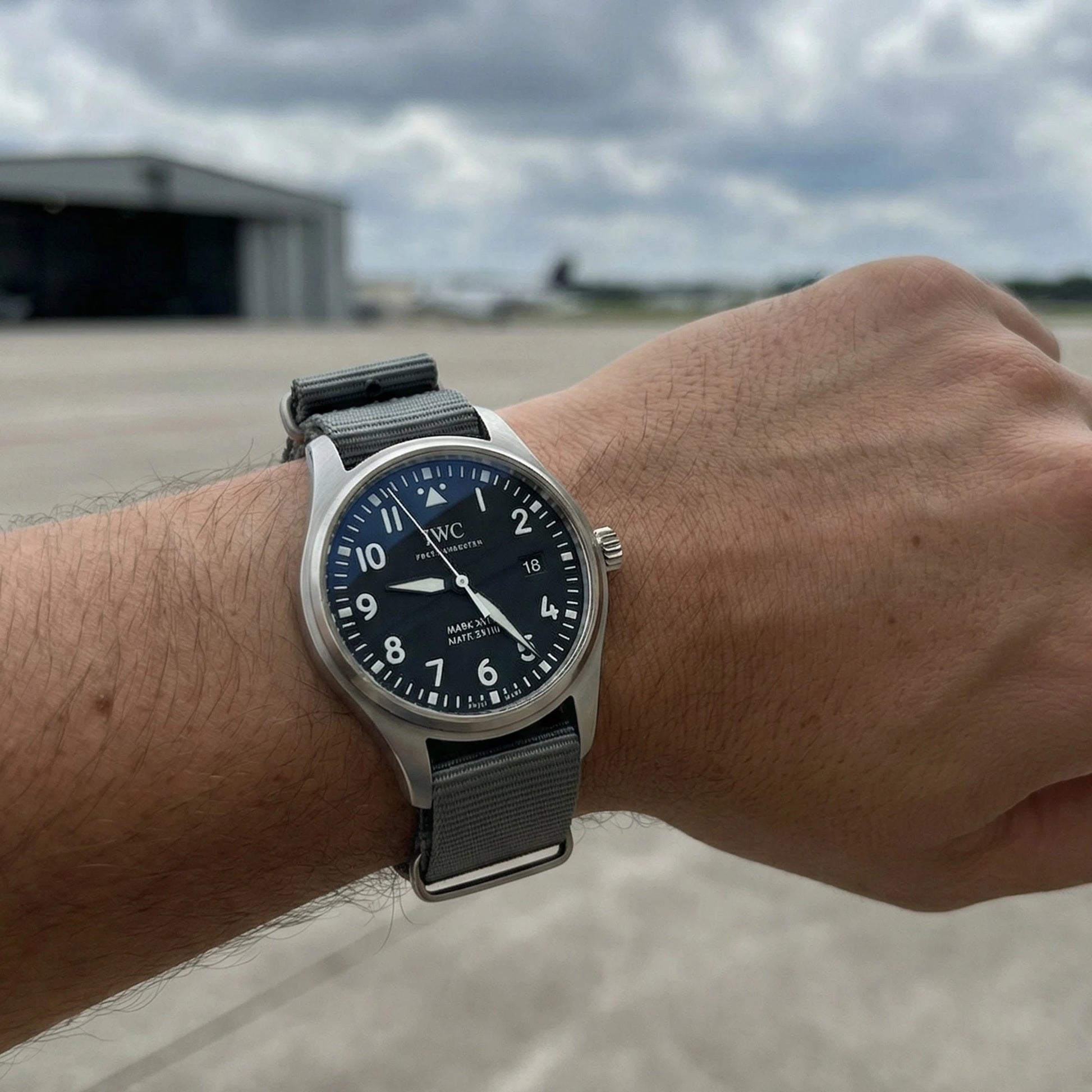 Bracelet nylon NATO Gris (Boucle Acier) Braxen