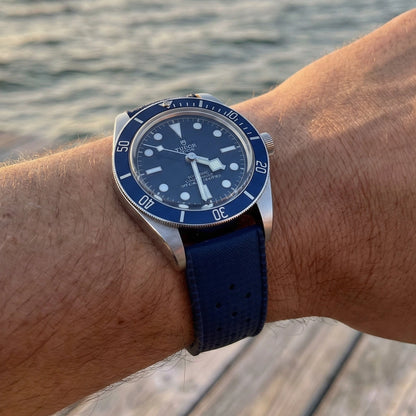 Bracelet Tropic Universel en Caoutchouc FKM Bleu Marine Braxen